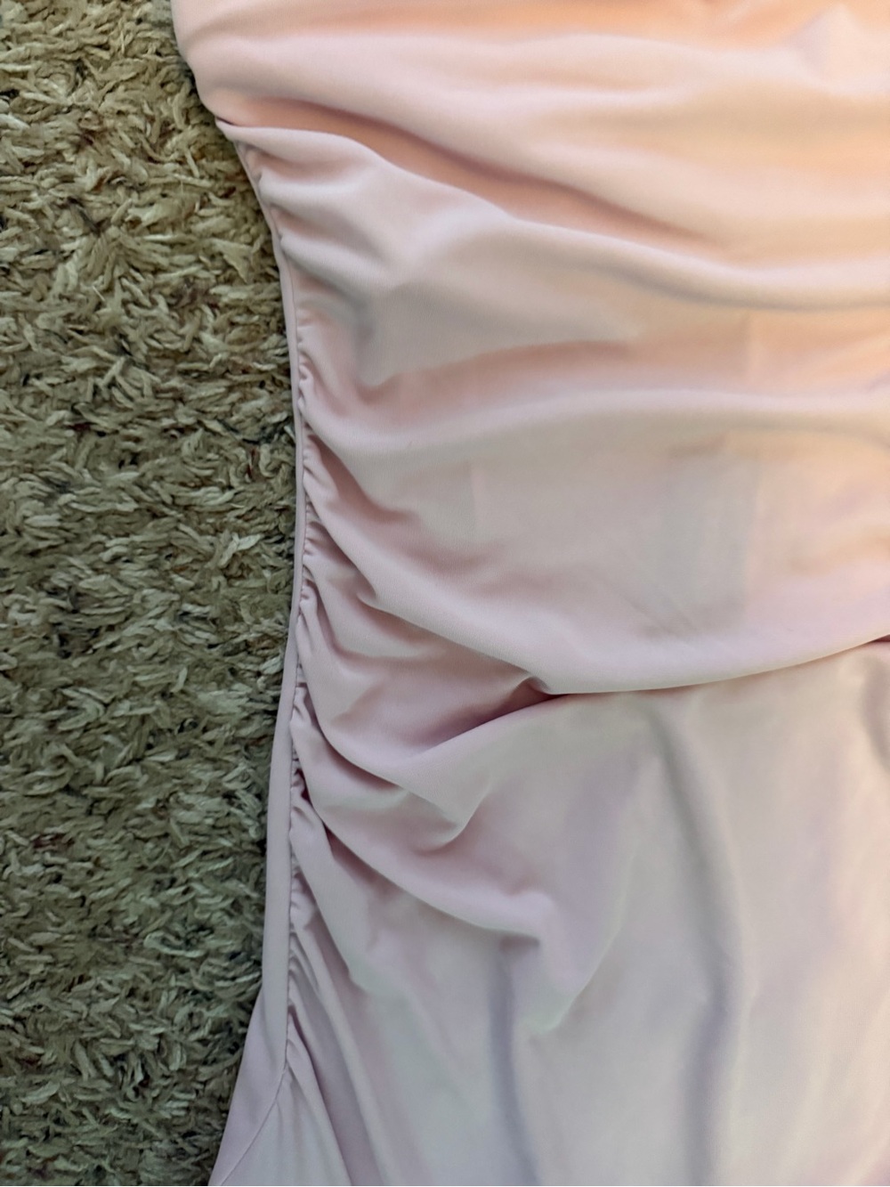 Express Pink Strapless Ruffle Dress - Picture 2 of 3